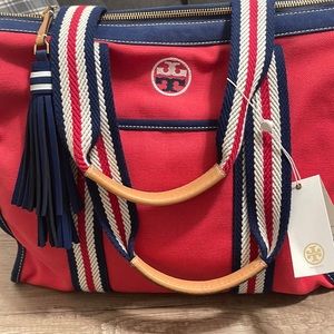 NWT Tory Burch Embroidered Tote Bag